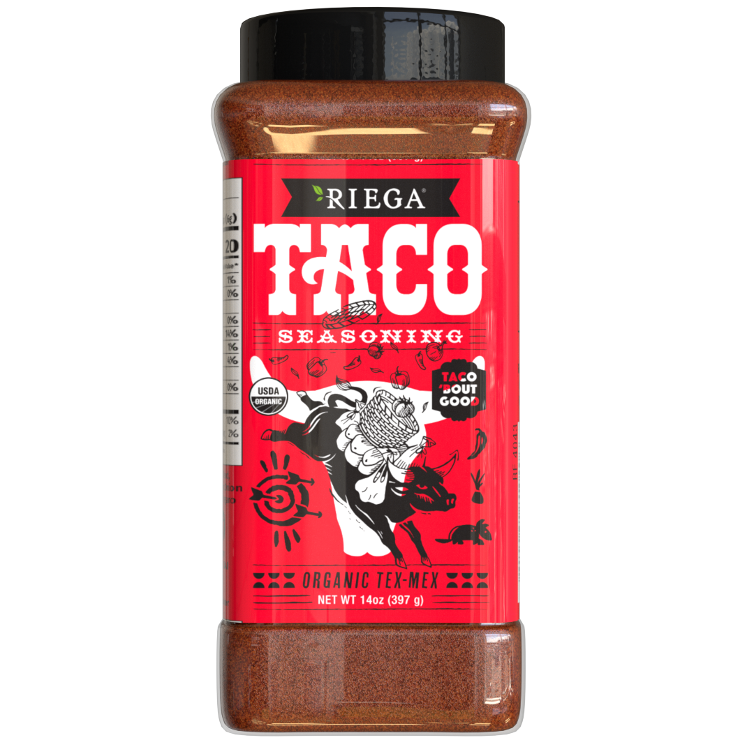 Riega® Organic Taco Seasoning 14 Oz Shaker Riega Foods Llc