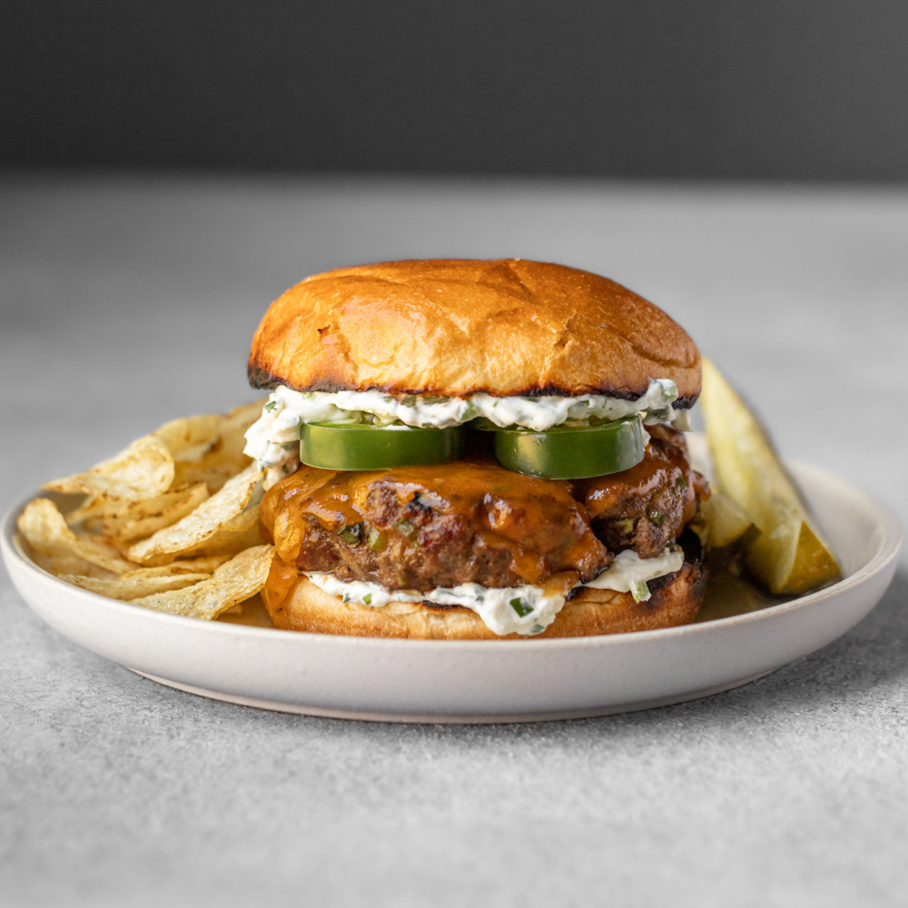 Jalapeno Popper Burger - Riega® Foods, LLC.